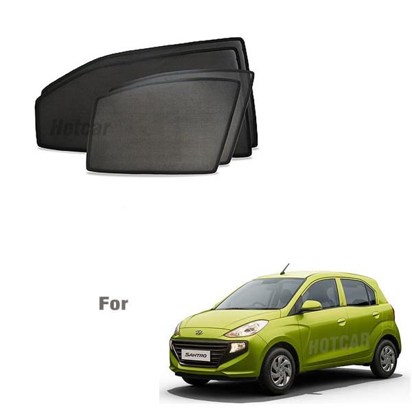 Hyundai Santro (2018 to 2022) Half Cut Z Black Sunshades