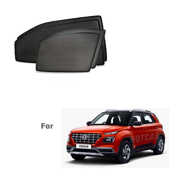 Hyundai Venue Half Cut Z Black Sunshades