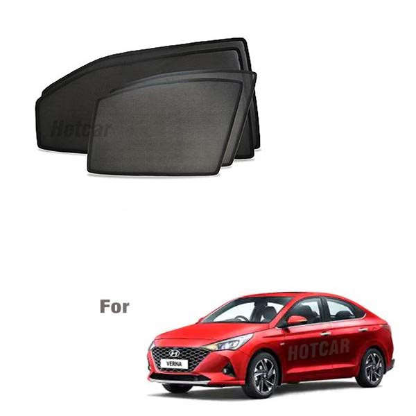 Hyundai Verna (2018 to 2022) Half Cut Z Black Sunshades