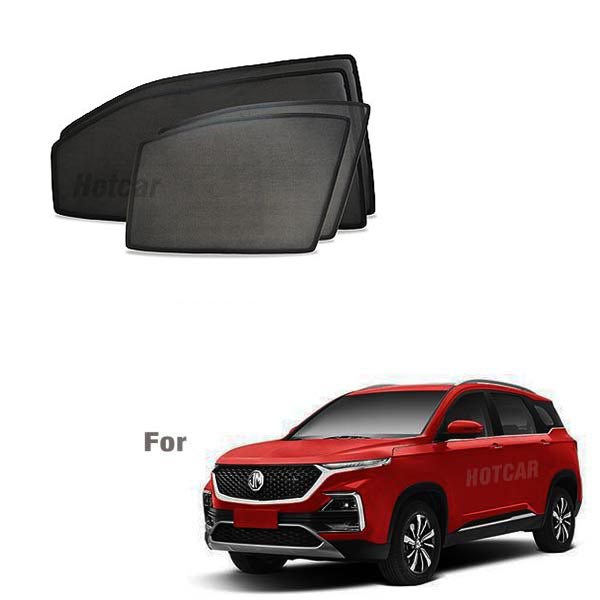MG Hector Half Cut Z Black Sunshades (Set of 6 Pieces)