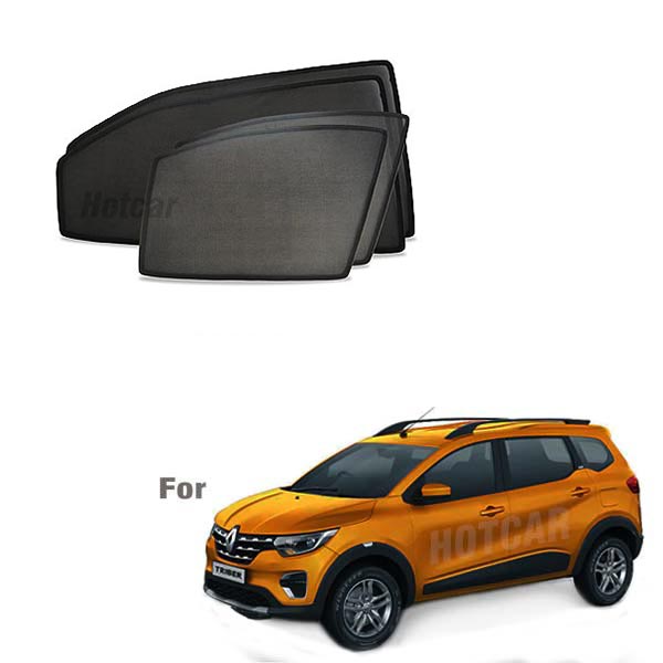 Renault Triber Half Cut Z Black Sunshades (Set of 6 Pieces)