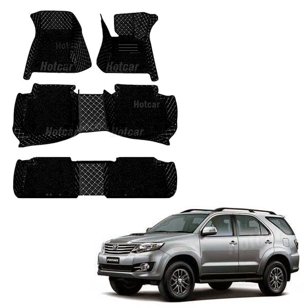 Toyota Fortuner (2009 to 2016) Luxury Quality 7D Floor Mats