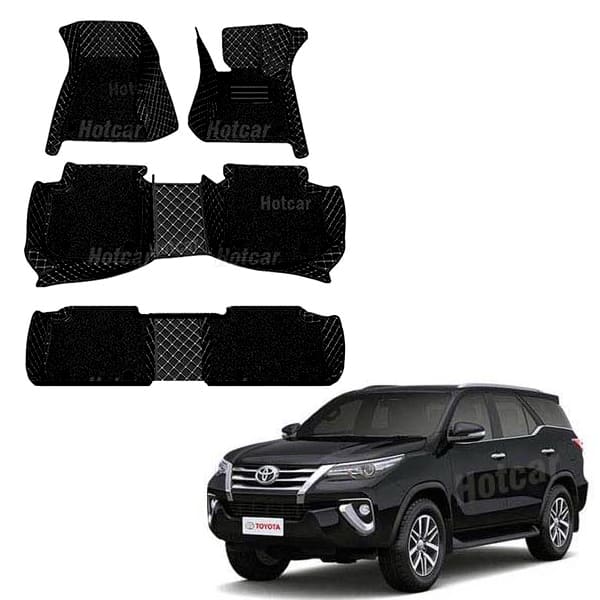 Toyota Fortuner (2016 onwards) Luxury Quality 7D Floor Mats