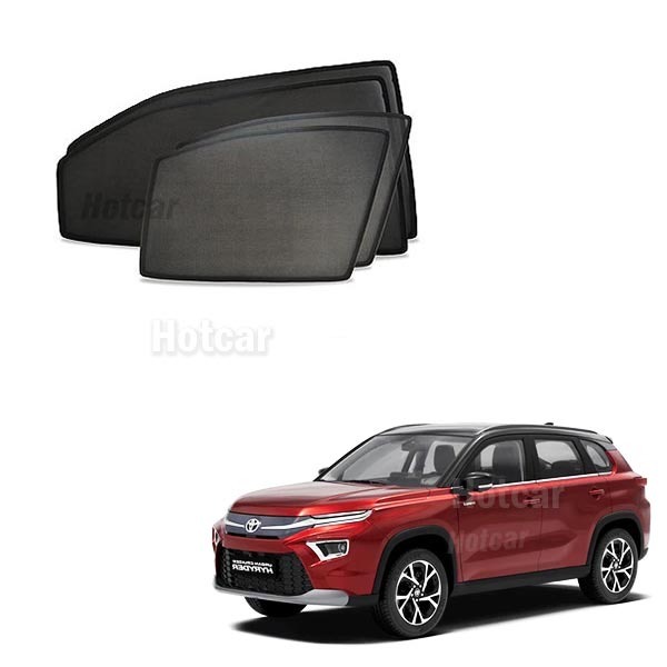 Toyota Urban Cruiser Hyryder Half Cut Z Black Sunshades (Set of 6 Pieces)