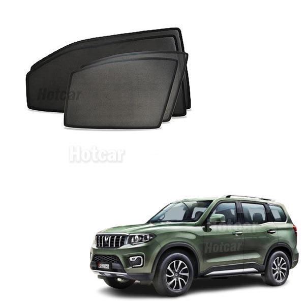 Mahindra New Scorpio N Half Cut Z Black Sunshades (Set of 6 Pieces)