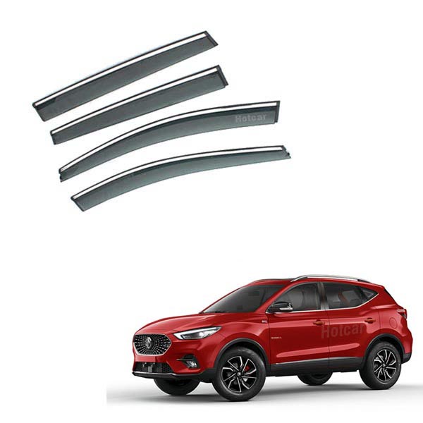 MG Astor-Door Visors (Black with Chrome Line)