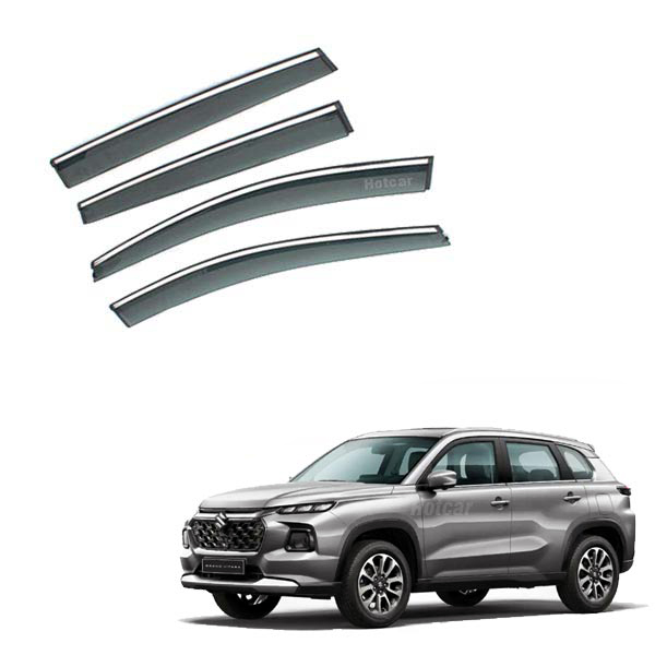 Maruti Grand Vitara - Door Visors (Black with Chrome Line)